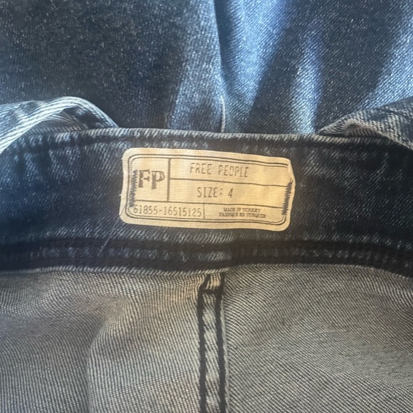 Free people cropped wide leg overalls size 4 - Picture 3 of 3